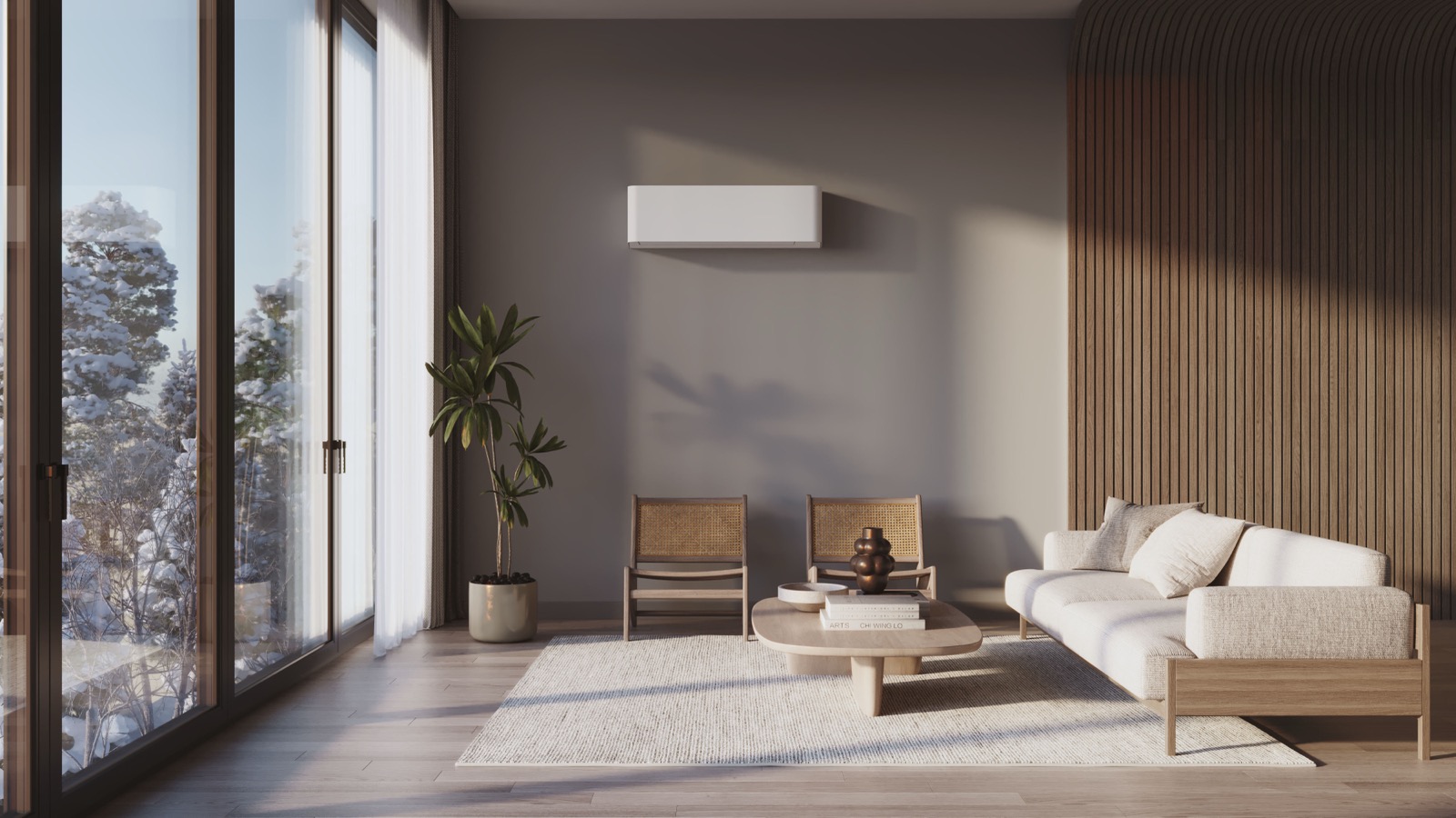 Toshiba Shorai Curve in een moderne woonkamer